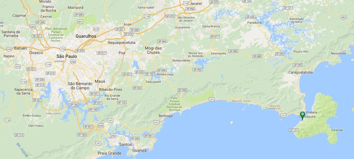 Mapa de praia Julião