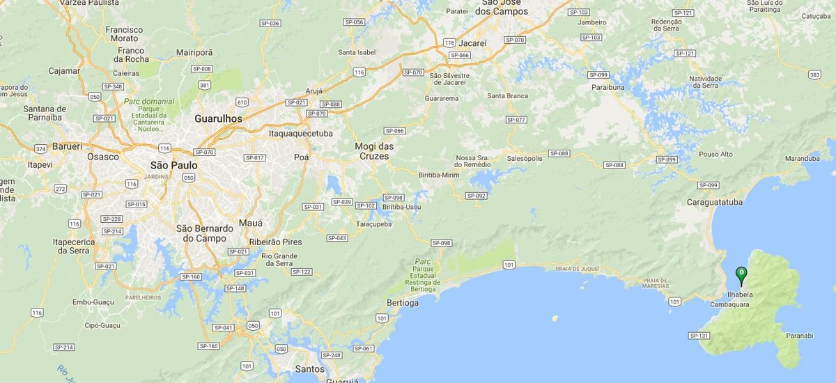 Mapa de praia Engenho Dágua