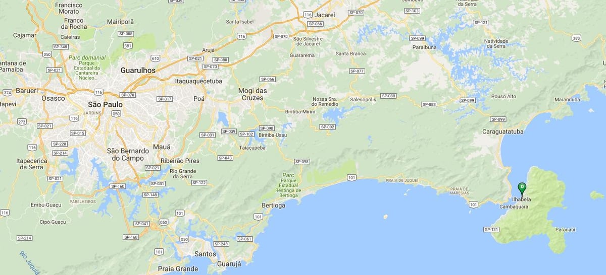 Mapa de praia Perequê