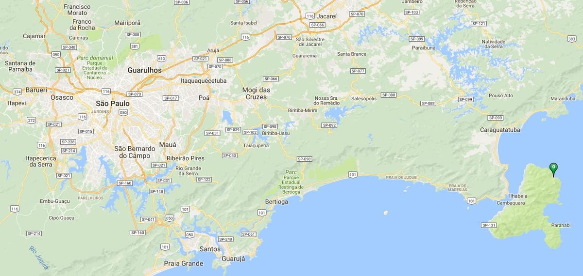 Mapa de praia Poço
