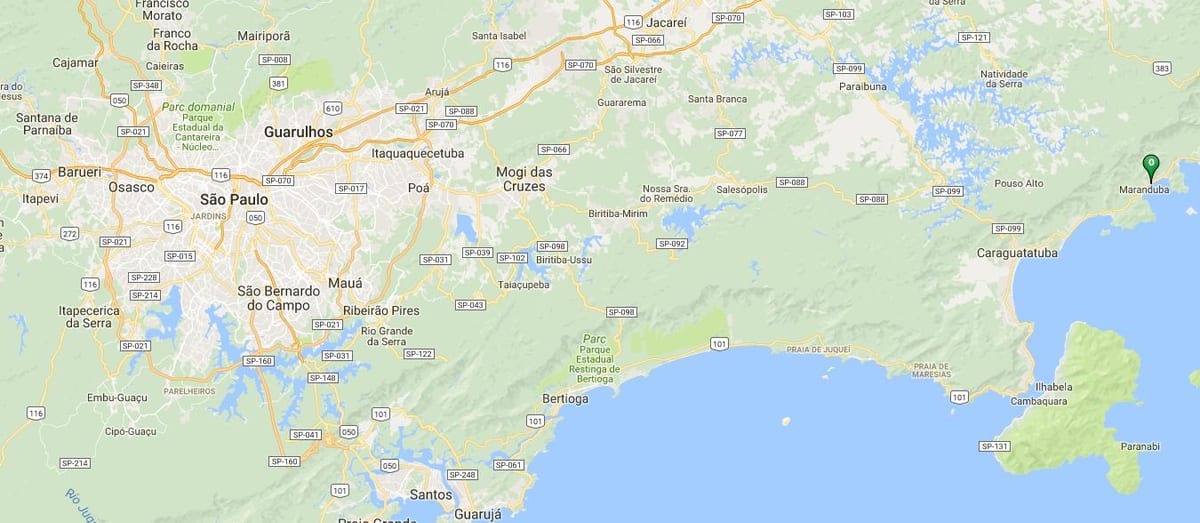 Mapa de praia Sapê
