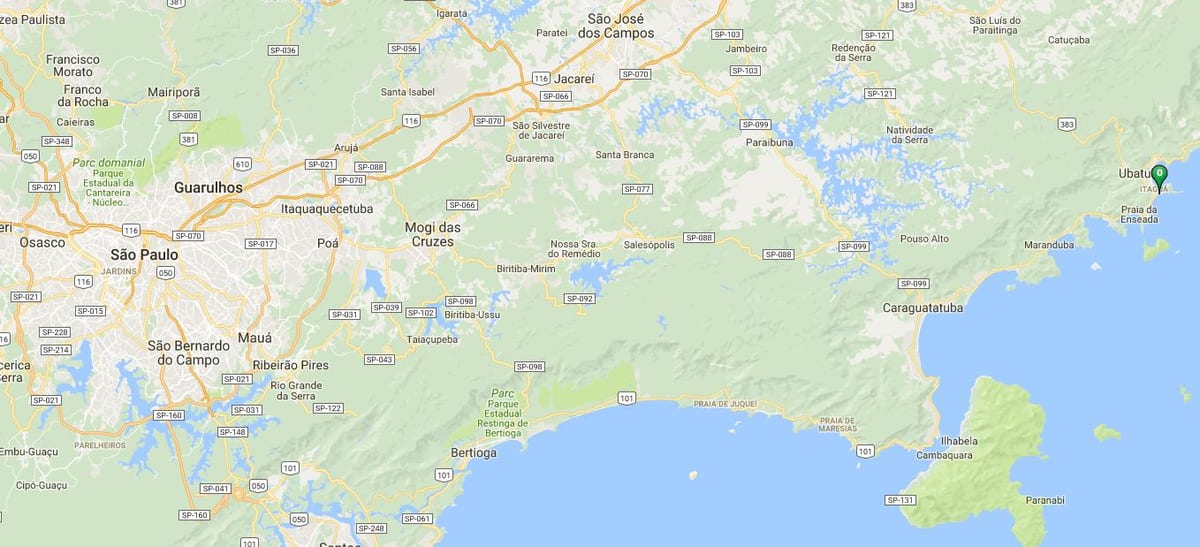 Mapa de praia Tenório
