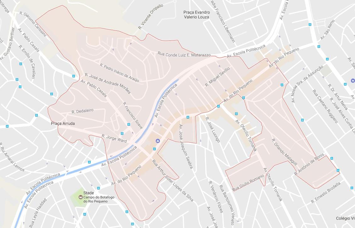 Mapa do Río Pequeno São Paulo