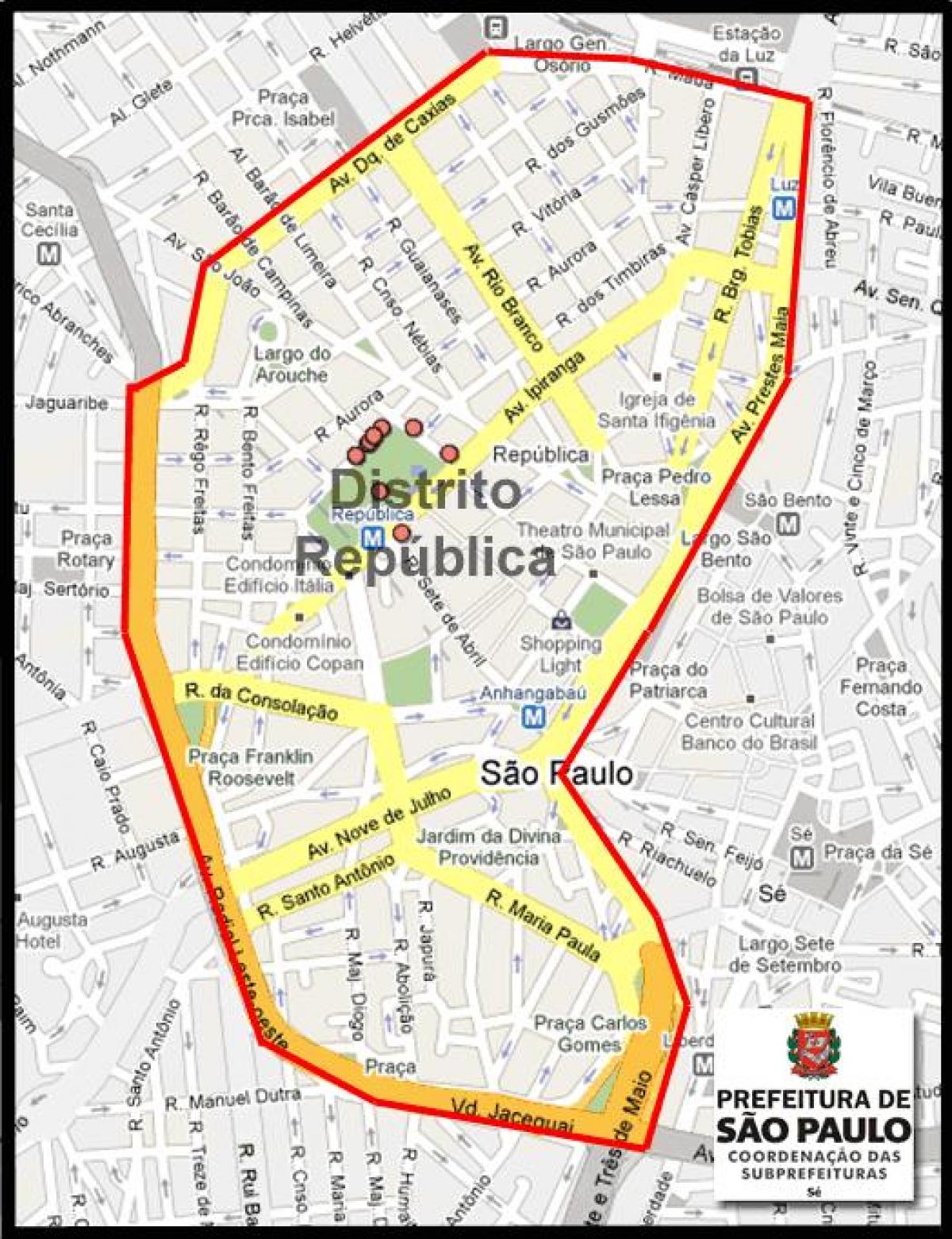 Mapa da República São Paulo