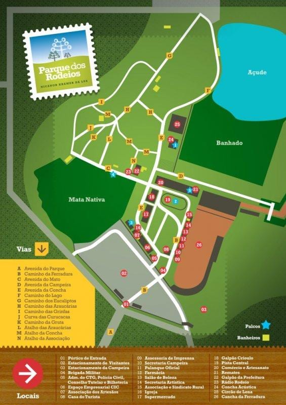 Mapa de Rodeio São Paulo parque