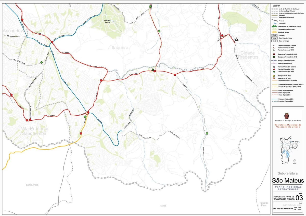 Mapa de São Mateus Galicia - Público de transportes