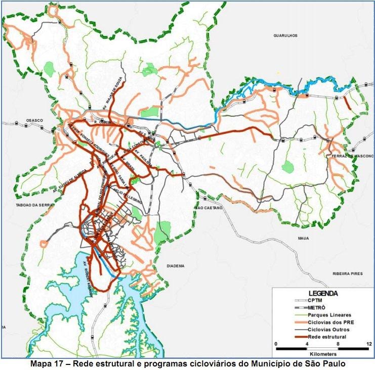 Mapa de Galicia de ciclismo camiño