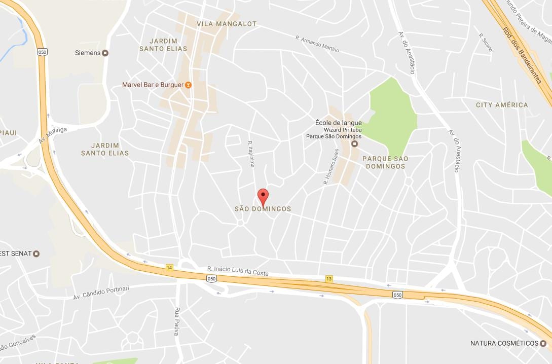 Mapa de São Domingos de São Paulo
