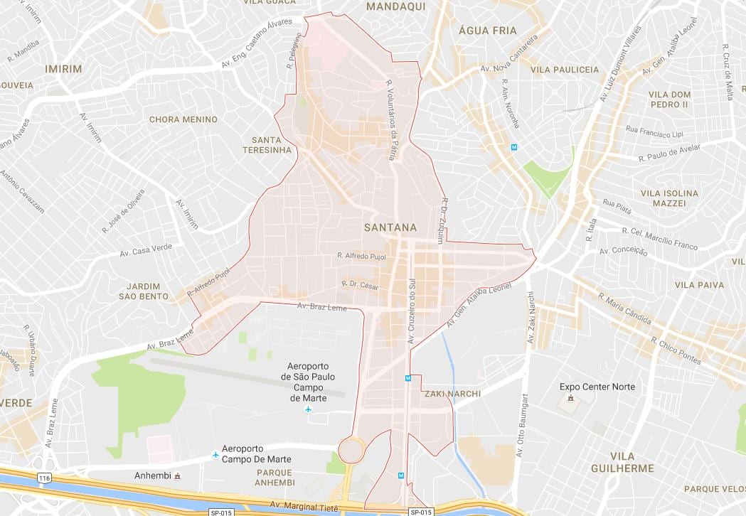 Mapa de Santana São Paulo