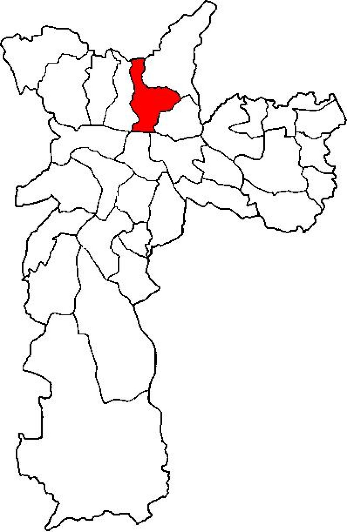 Mapa de Santana sub-concello de São Paulo
