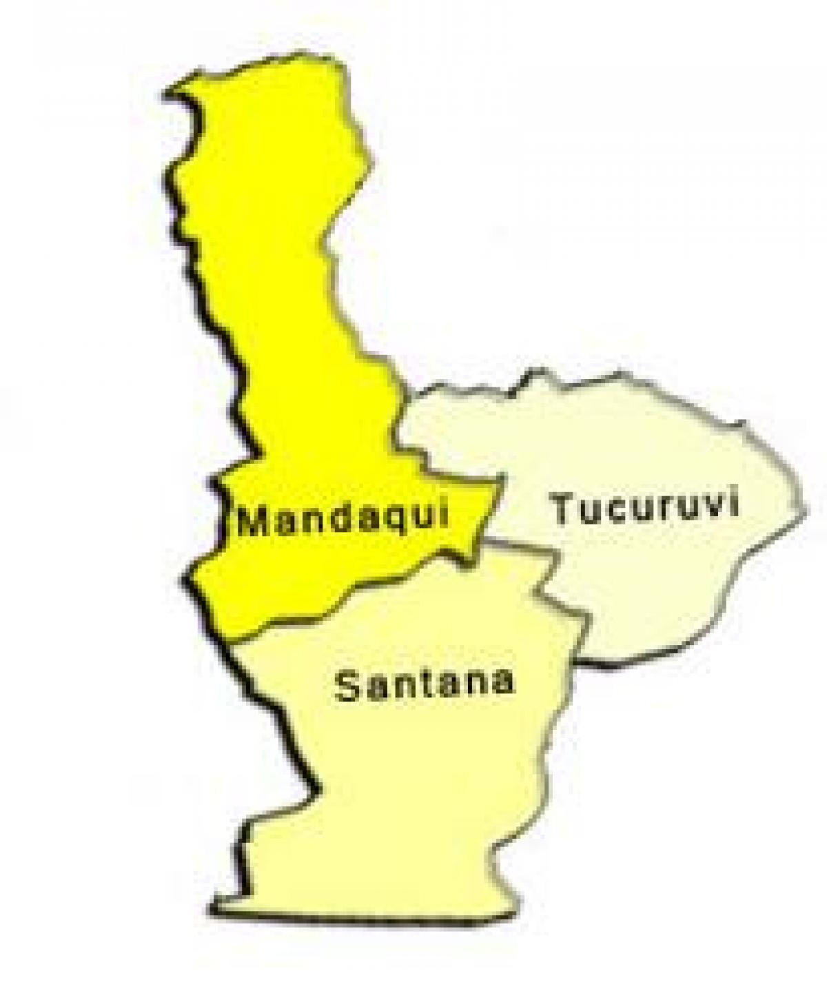 Mapa de Santana sub-concello