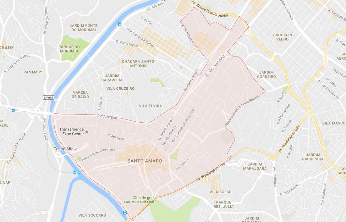 Mapa de Santo Amaro São Paulo