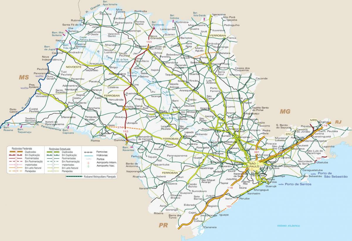 Mapa de transporte SP