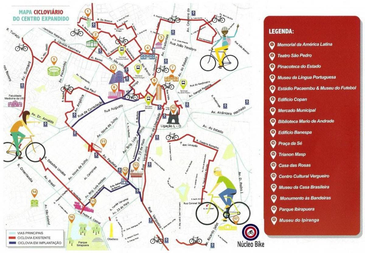 Mapa de São Paulo carril bici