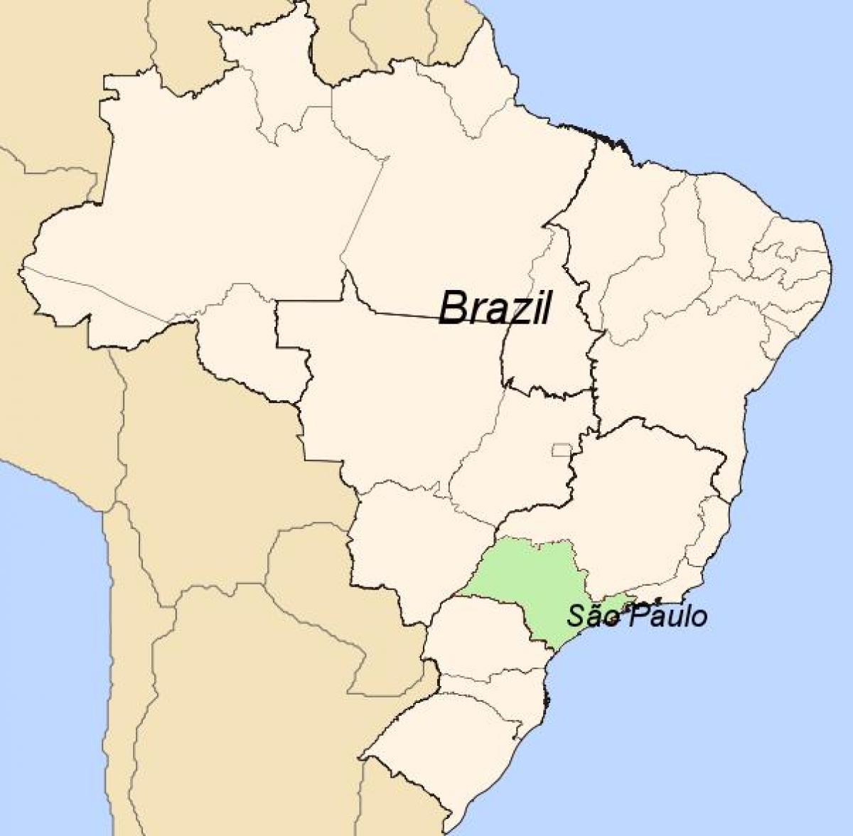 Mapa de São Paulo en Brasil