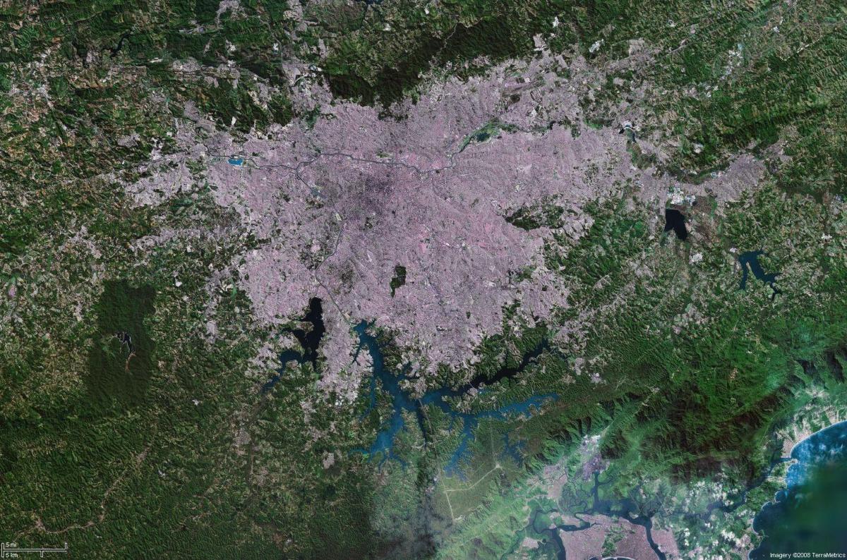Mapa de São Paulo satélite