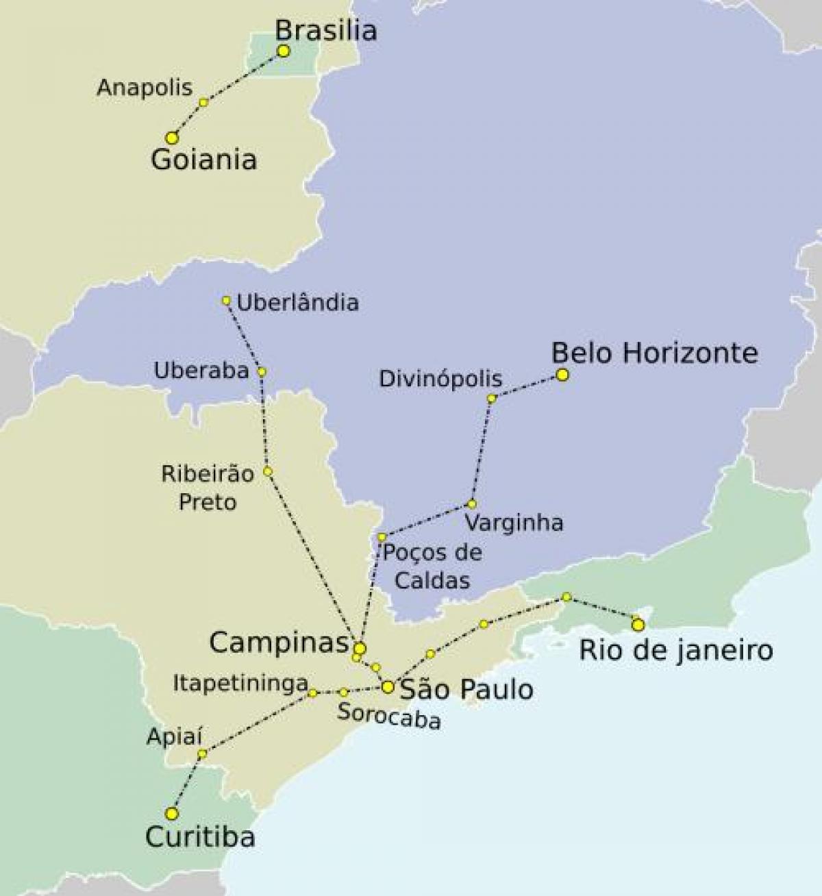 Mapa de São Paulo TAV