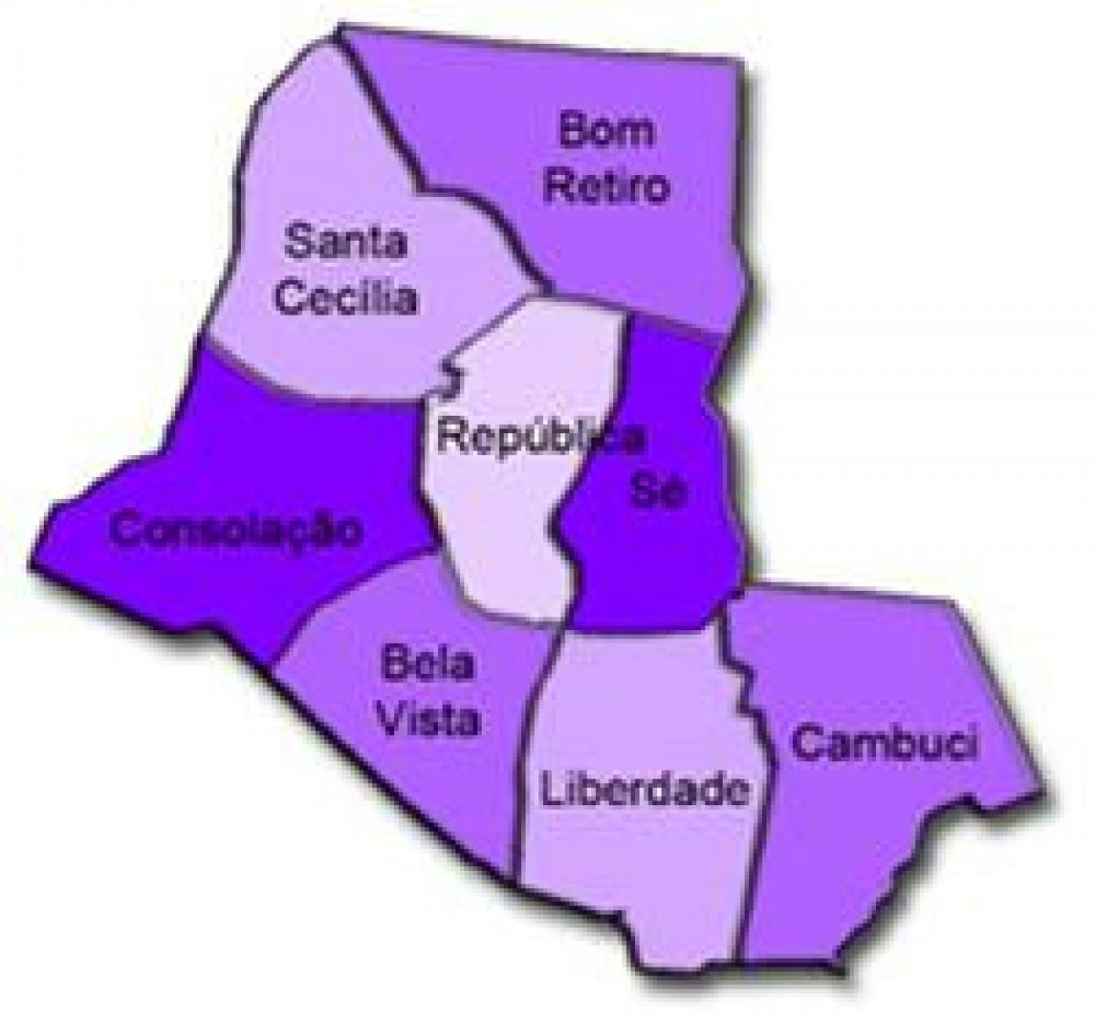 Mapa de Sé sub-concello