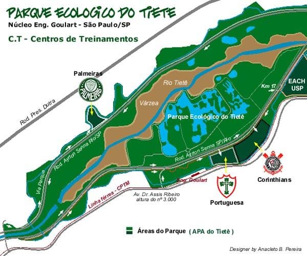 Mapa de Tiete Ecolóxica Parque