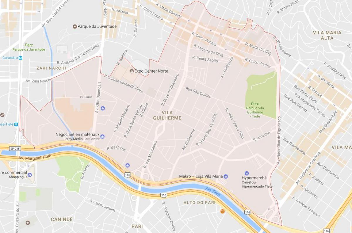 Mapa da Vila Guillermo São Paulo