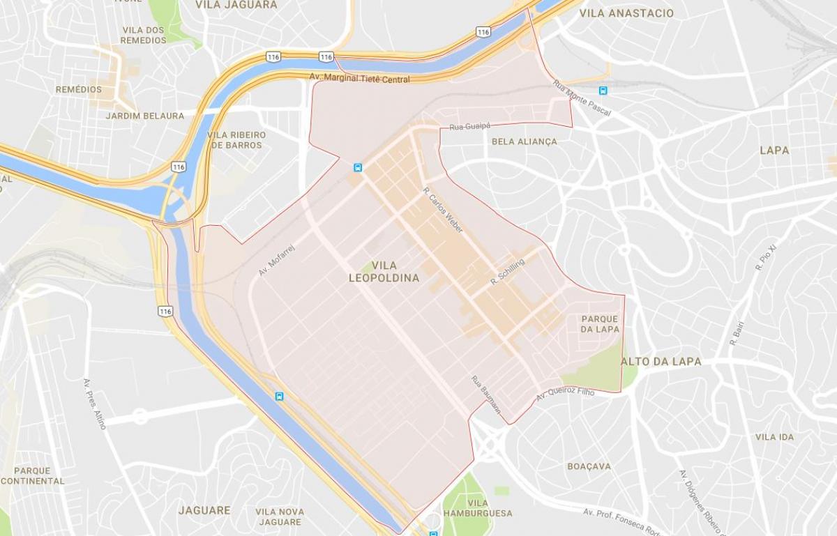 Mapa de Vila Leopoldina São Paulo
