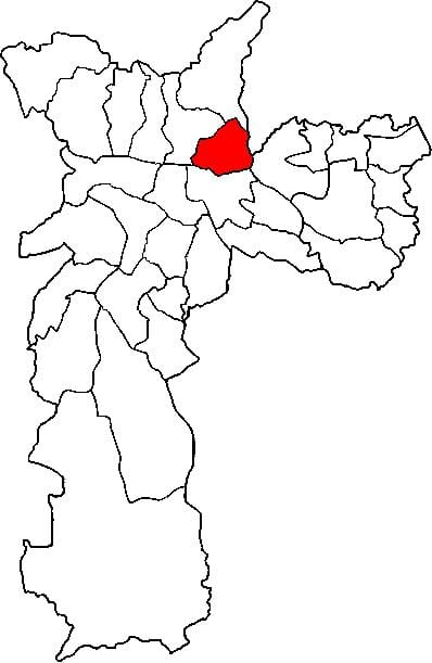 Mapa de Vila María sub-concello de São Paulo