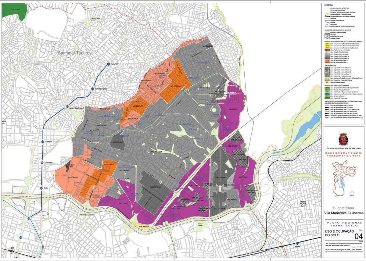 Mapa de Vila Maria Galicia - Ocupación do solo