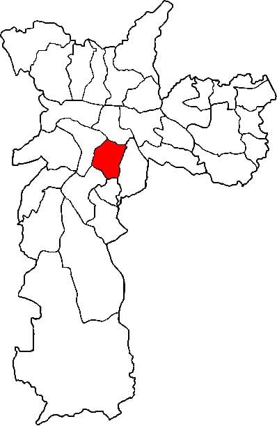 Mapa de Vila Mariana sub-concello de São Paulo
