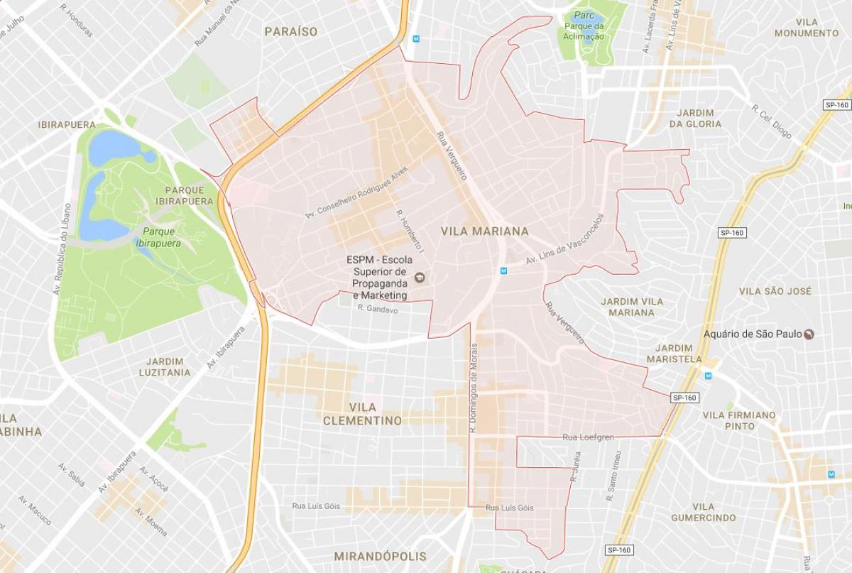 Mapa de Vila Mariana São Paulo
