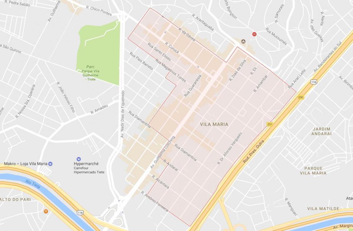 Mapa de Vila María São Paulo