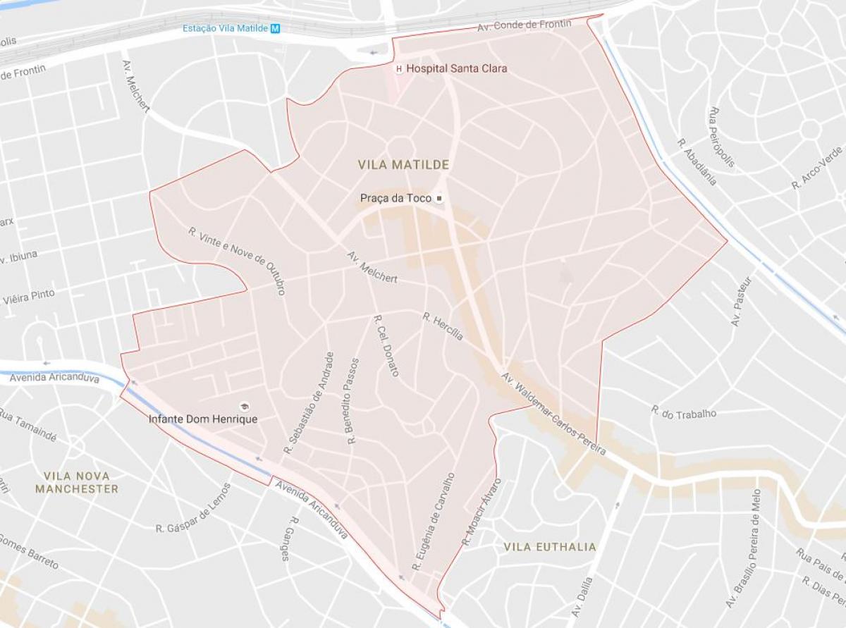 Mapa de Vila Matilde São Paulo