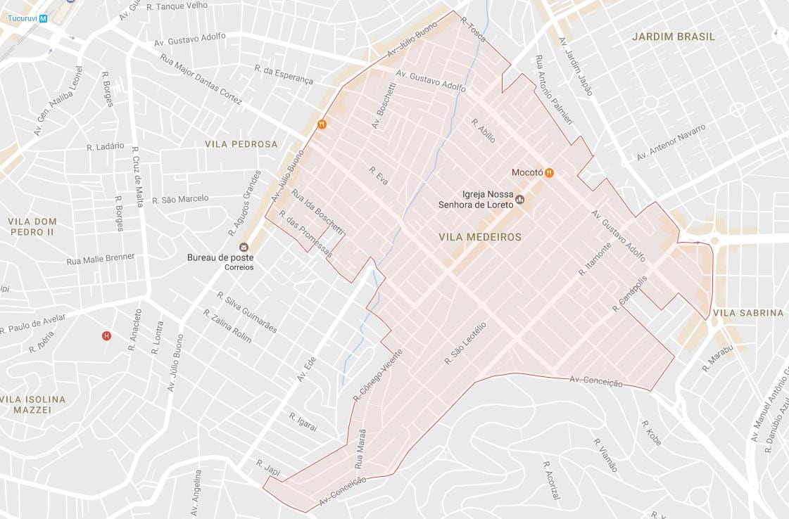 Mapa de Vila Medeiros Galicia