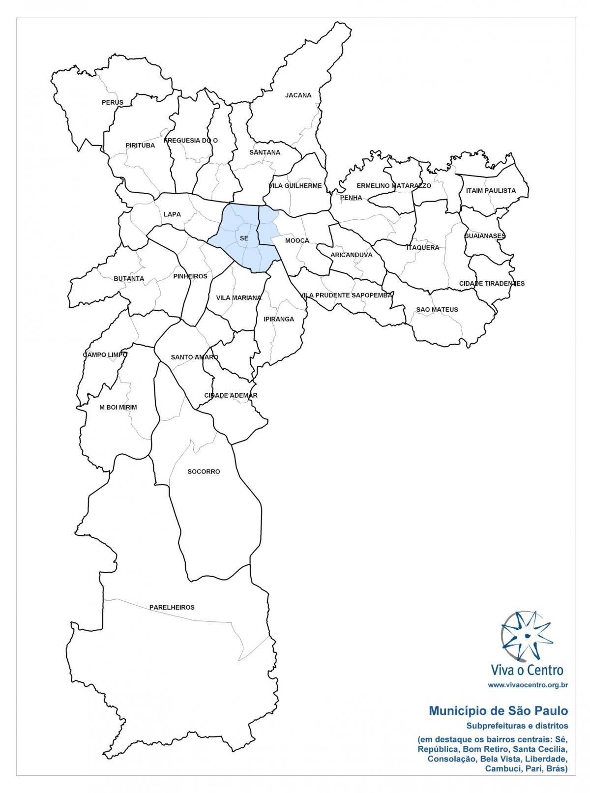Mapa da zona Central de Galicia