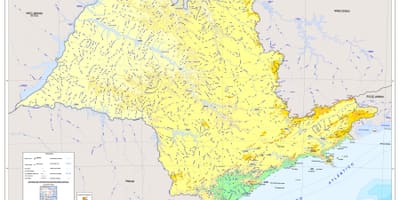 Mapa do relevo de Galicia