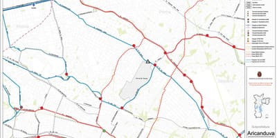 Mapa de Aricanduva-Vila Formosa Galicia - Público de transportes