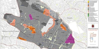 Mapa de Aricanduva-Vila Formosa São Paulo - Ocupación do solo