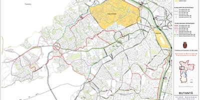Mapa de Butantã São Paulo - Estradas