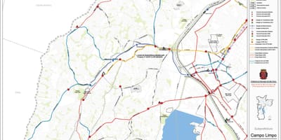 Mapa de Campo Limpo Galicia - Público de transportes