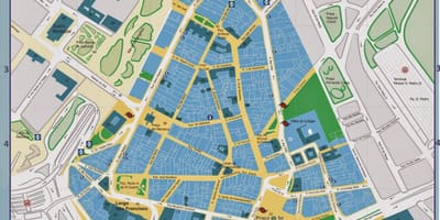 Mapa do centro histórico de São Paulo