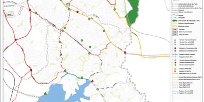 Mapa da Cidade ao ademar Galicia - Público de transportes