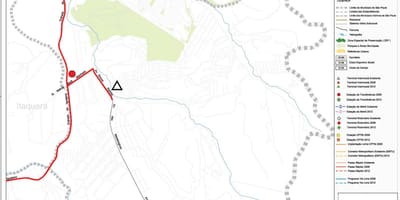 Mapa da Cidade Tiradentes Galicia - Público de transportes