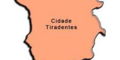 Mapa da Cidade Tiradentes sub-concello