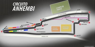 Mapa do Circuíto de Anhembi