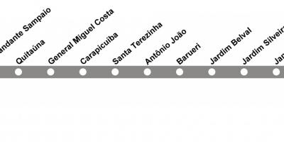 Mapa de CPTM São Paulo - Line 10 - Diamante