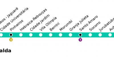 Mapa de CPTM São Paulo - Line 9 - Esmeralda