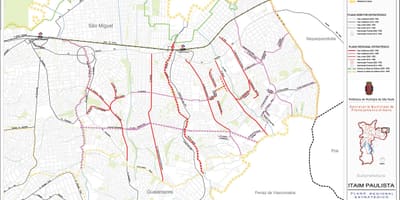 Mapa de Itaim Paulista - Vila Curuçá São Paulo - Estradas
