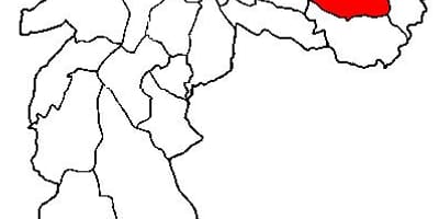 Mapa de Itaquera sub-concello de São Paulo