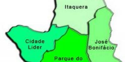 Mapa de Itaquera sub-concello