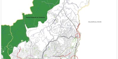 Mapa de Jaçanã-Tremembé São Paulo - Estradas