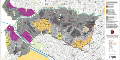 Mapa de Lapa São Paulo - Ocupación do solo